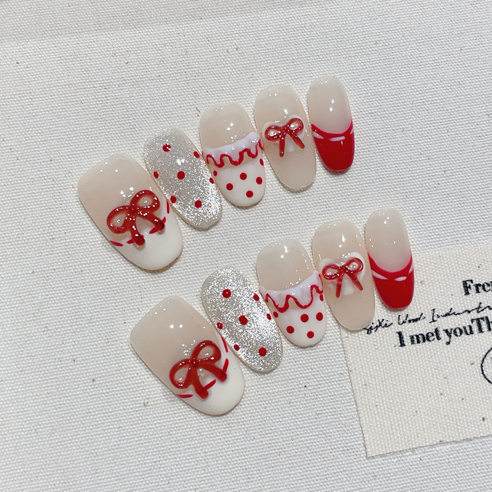 Nail Art Motif - Lot de 10 faux ongles courts