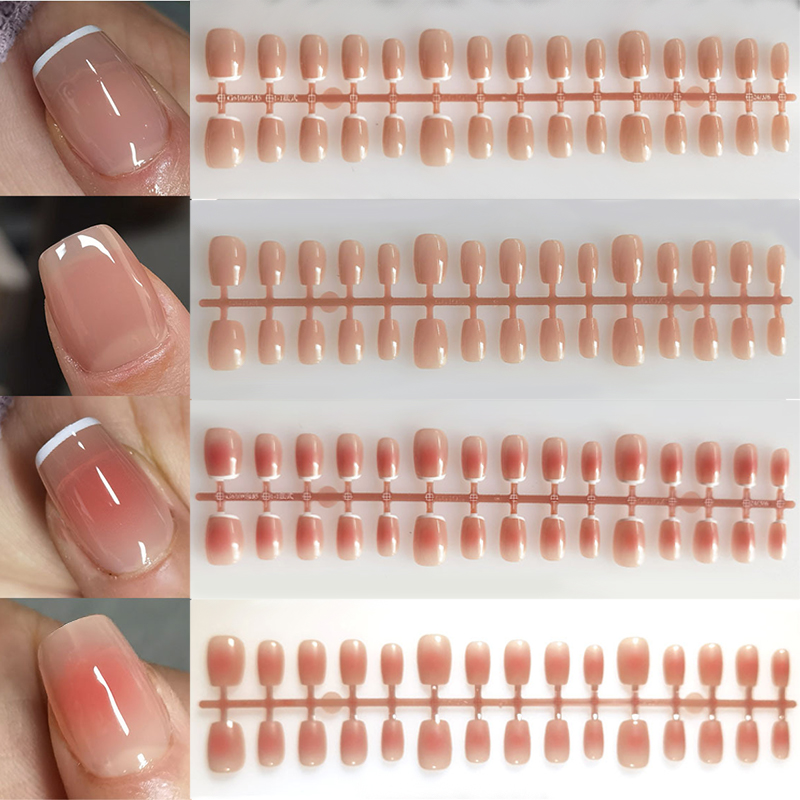 Nail Art Xs - Faux Ongles Dégradés N64.French Blush Nude,