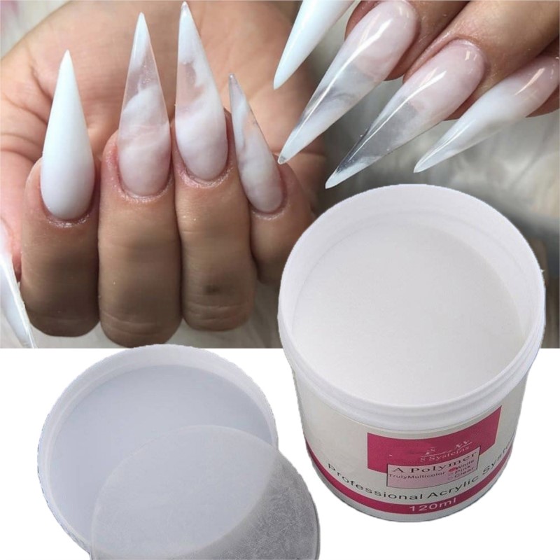 Acrylic Powder Clear - Poudre acrylique pour ongles, 1 Pot