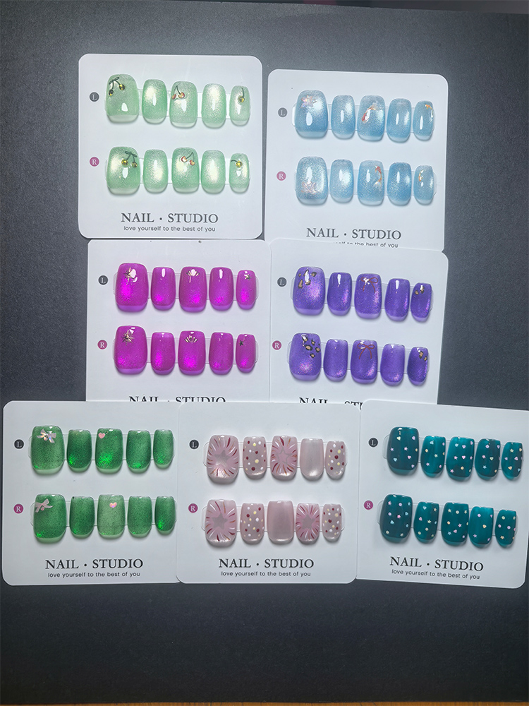 Nail Art Motif - Faux ongles œil de chat à