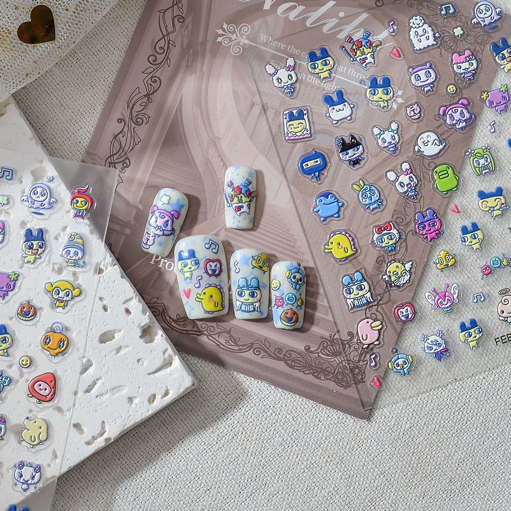 Nail Art Motif - Autocollants 3D en relief de dessins