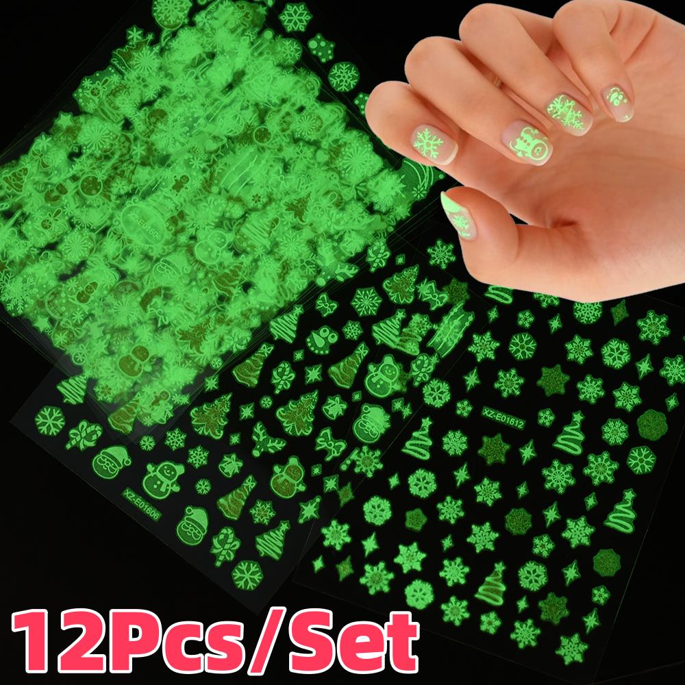 Nail Art Xmas Tree - Autocollants pour ongles flocons de neige