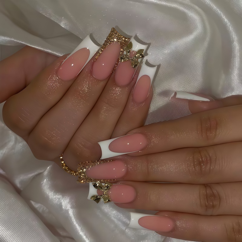 Nail Art Elegant - Kit de 24 ongles artificiels avec