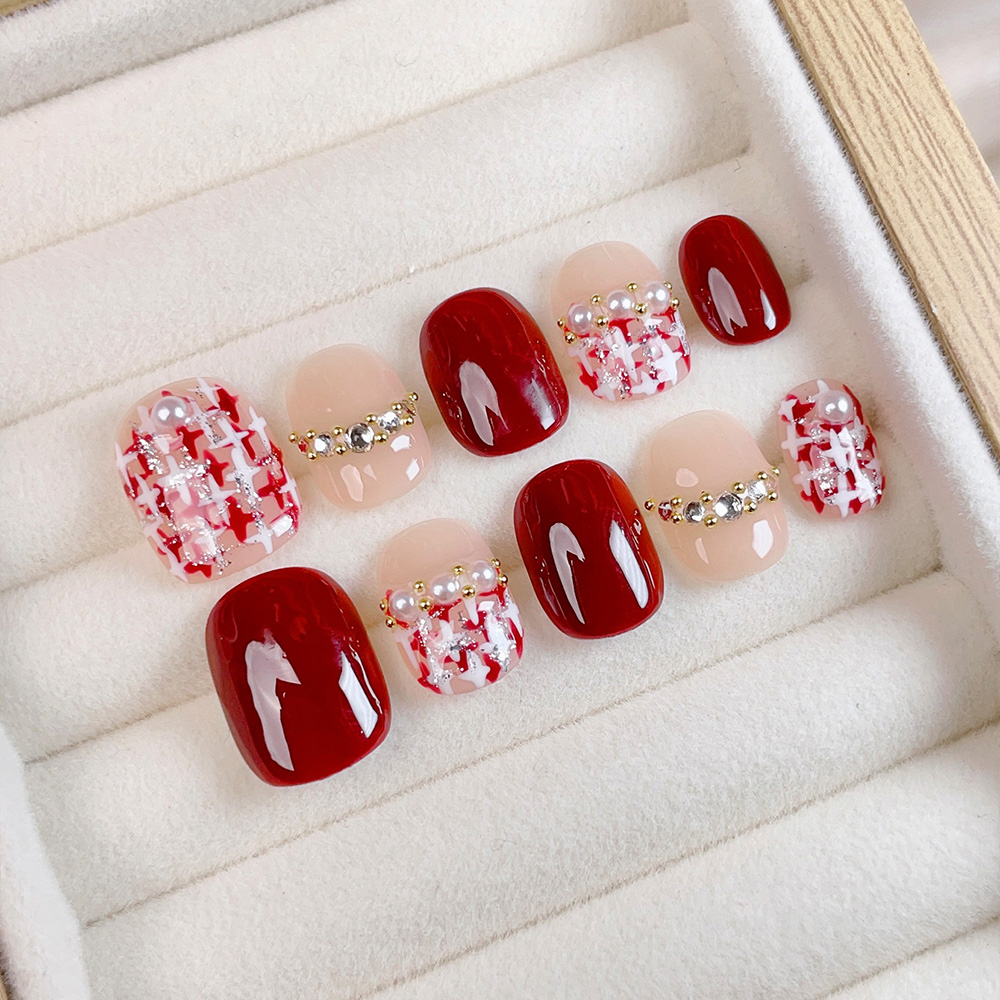 Nail Art Elegant - Kit de 10 faux ongles courts