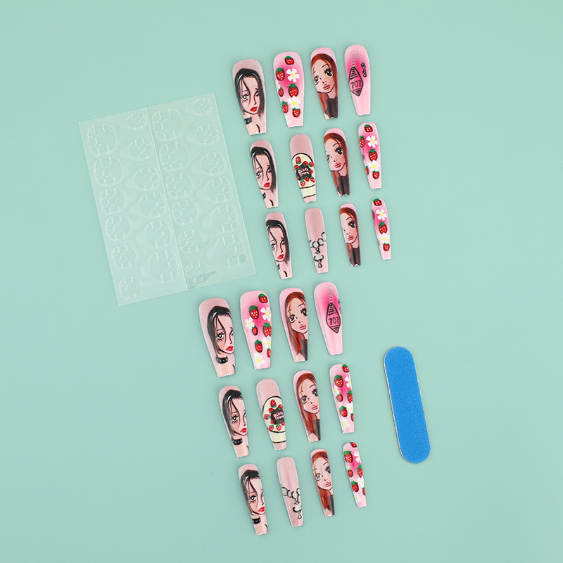 Faux ongles mi-longs pour femm - Nail Art Motif avis et prix