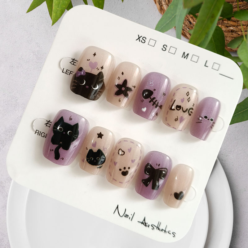 10 pièces de faux ongles à pre - Nail Art Motif avis et prix
