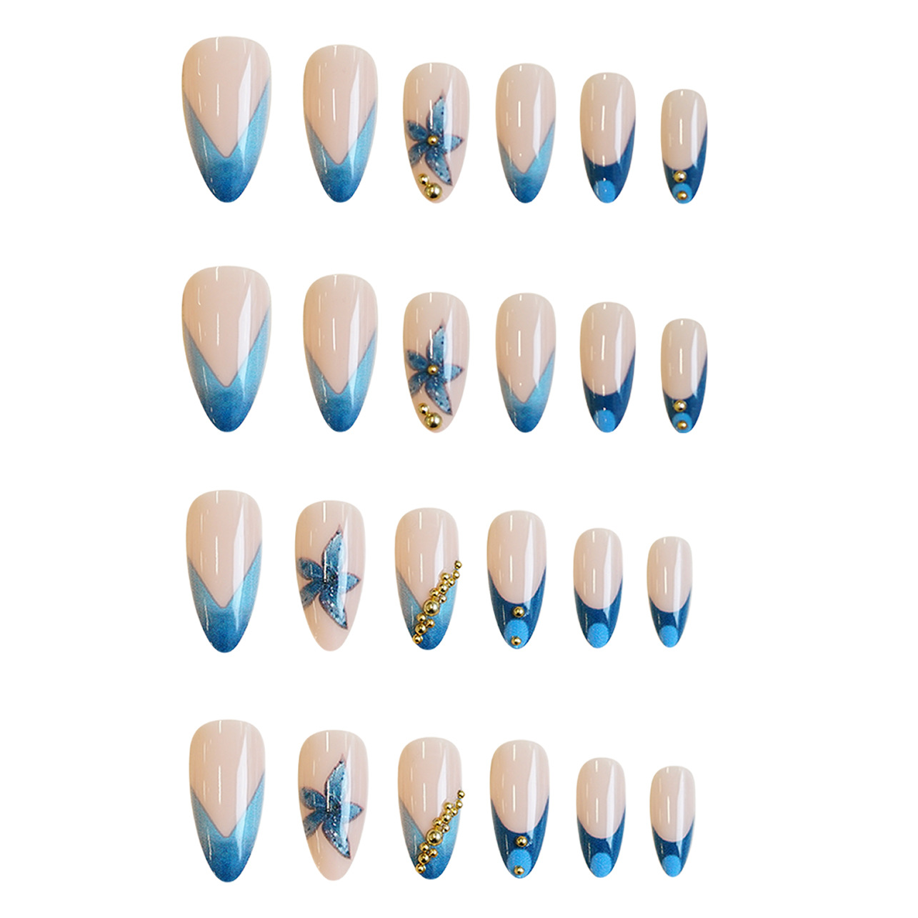Faux ongles nude avec motif fl - Nail Art Motif avis et prix
