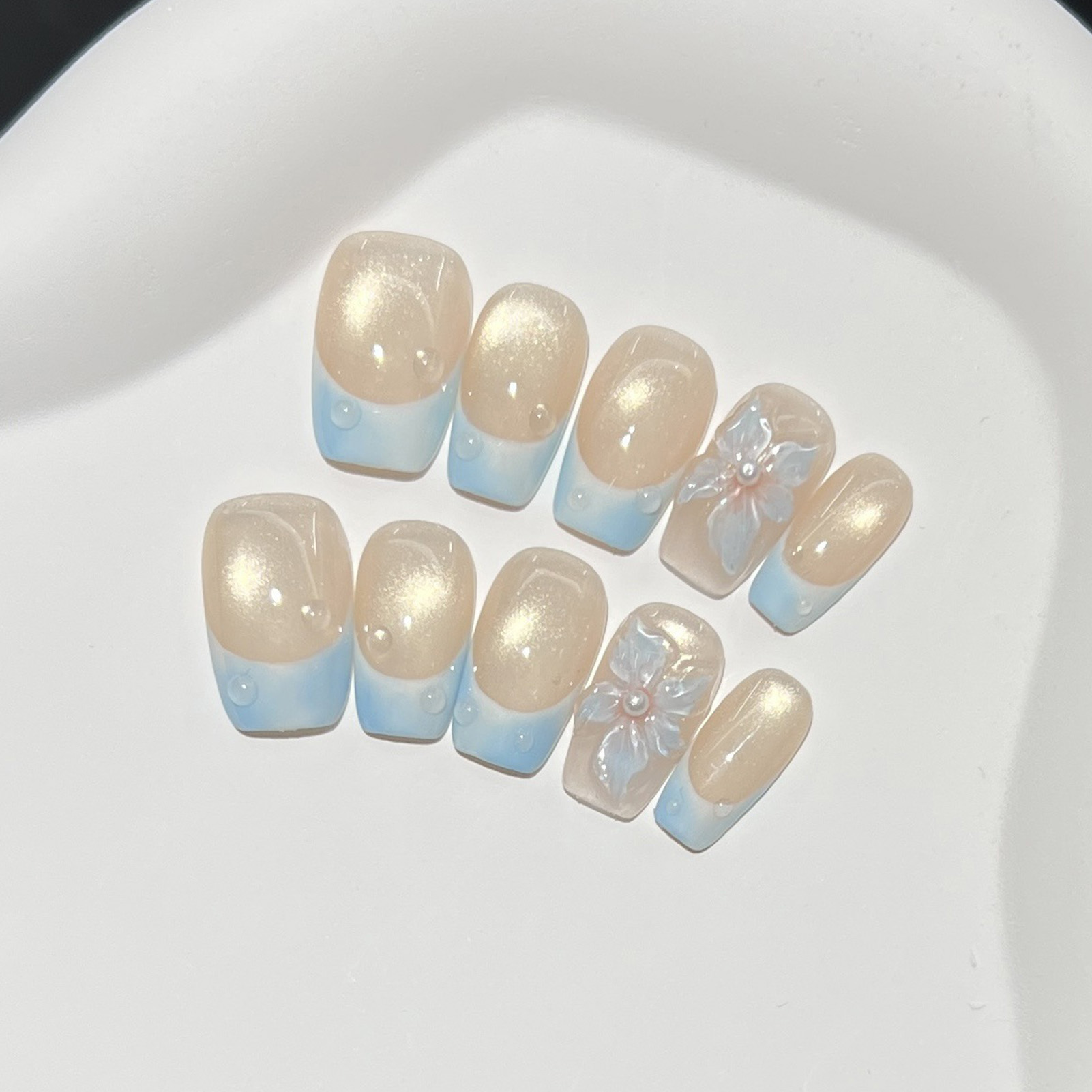 10 faux ongles carrés courts b - Nail Art Motif avis et prix