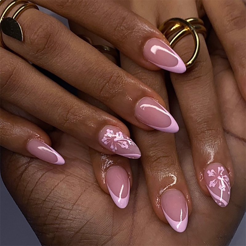 24 faux ongles courts en amand - Nail Art Full Design avis et prix