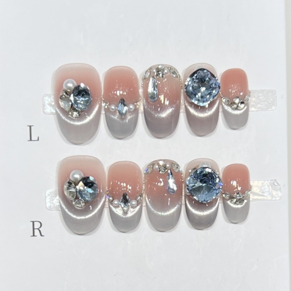10 pièces faux ongles ovales c - Nail Art Full Design avis et prix