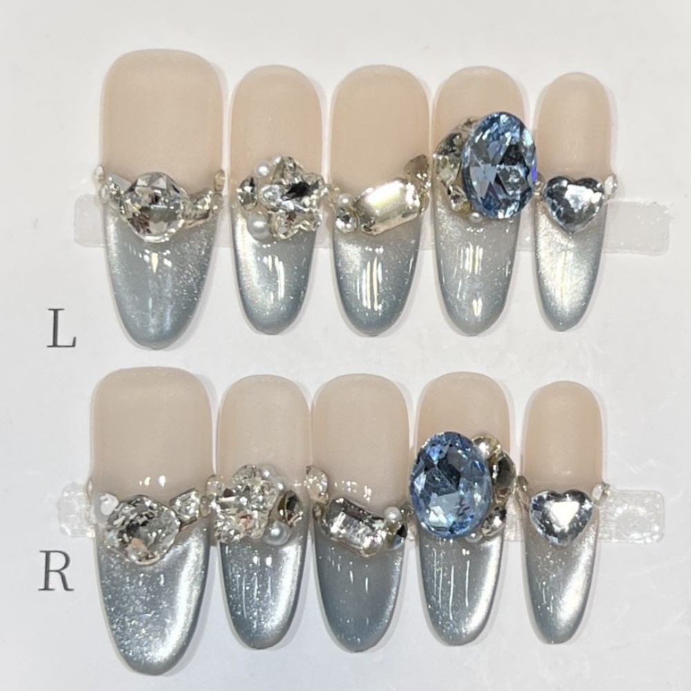 10 pièces faux ongles ovales c - Nail Art Full Design avis et prix