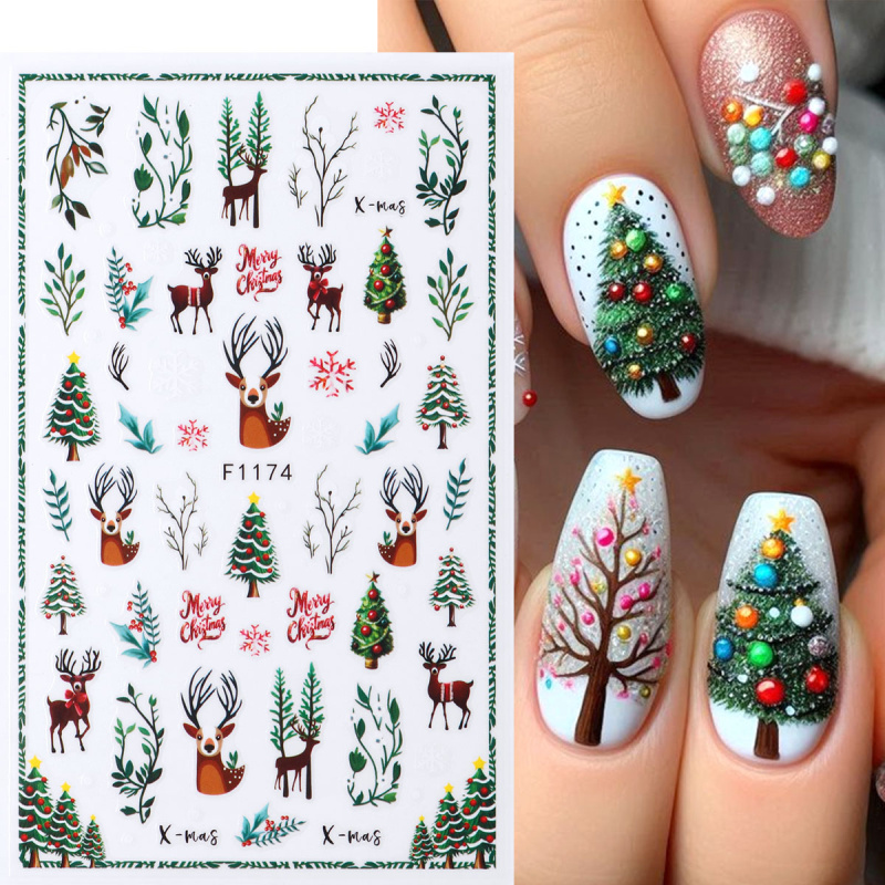 Autocollants pour ongles festi - Nail Art Xmas Tree avis et prix