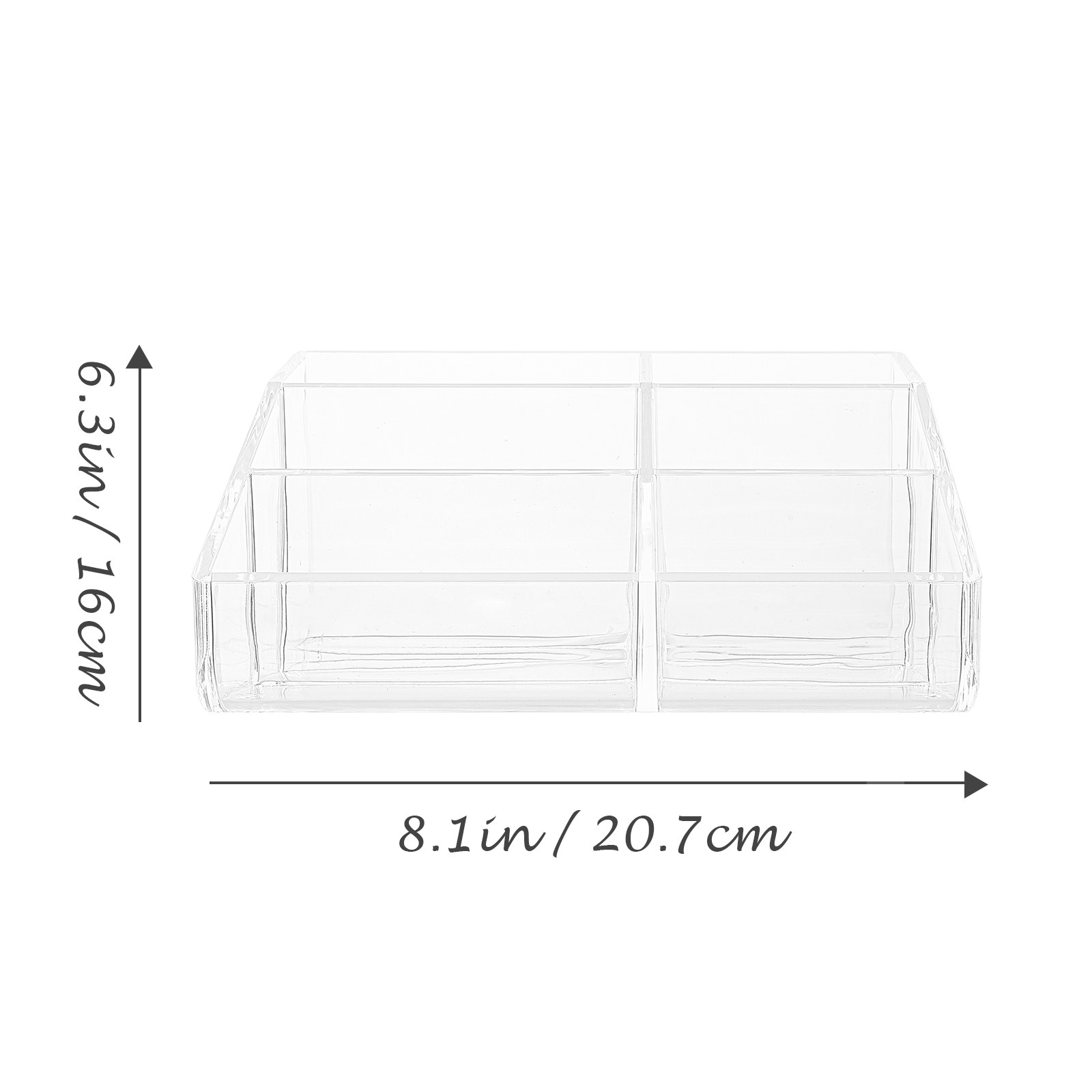 Organiseur en acrylique à 6 co - Acrylic Powder Clear avis et prix