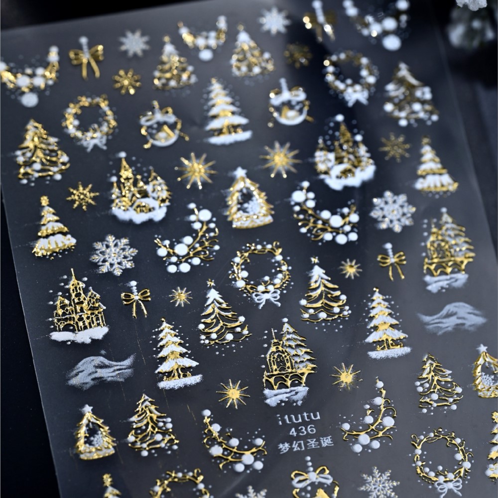 Autocollants pour ongles châte - Nail Art Xmas Tree avis et prix