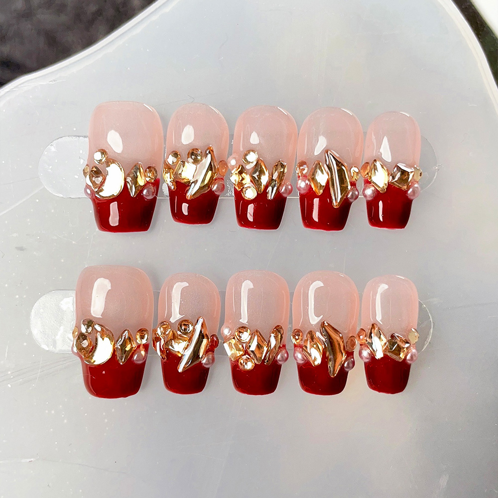 Kit de 10 faux ongles trapézoï - Nail Art Elegant avis et prix