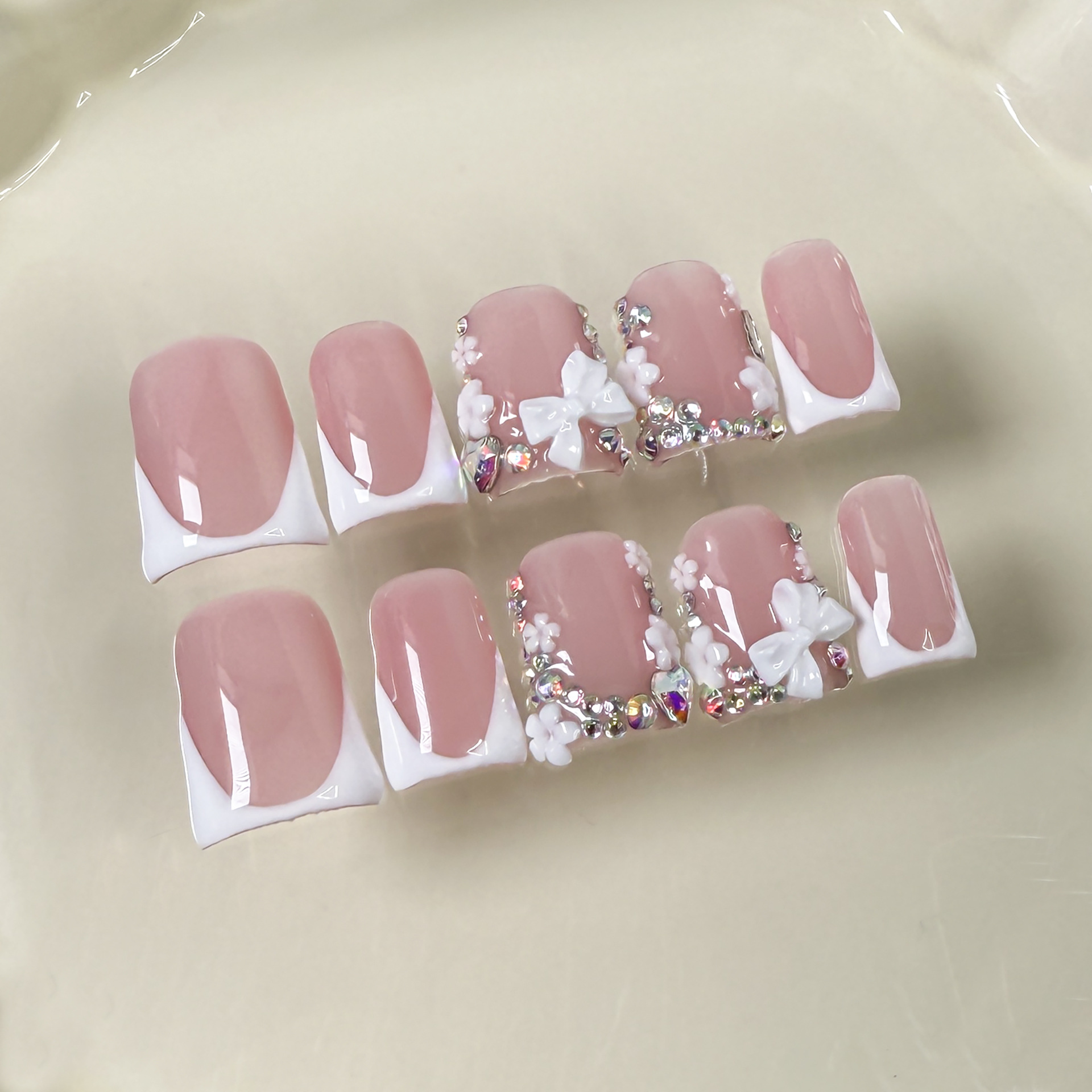 10 pièces rose bec de canard f - Nail Art Full Design avis et prix