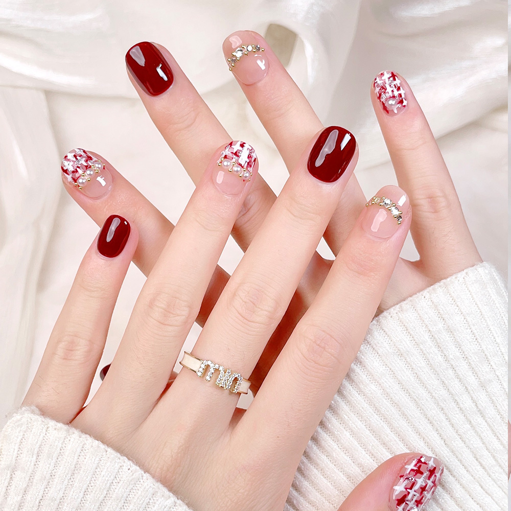 Kit de 10 faux ongles courts c - Nail Art Elegant avis et prix