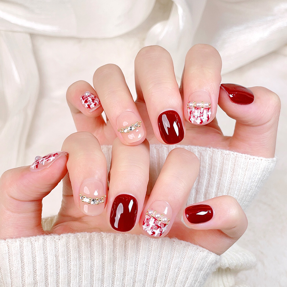 Kit de 10 faux ongles courts c - Nail Art Elegant avis et prix